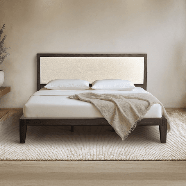 Puffy Capri Cal King Bed Frame | Solid Oak Bed Frame With Traditional Japanese Joinery